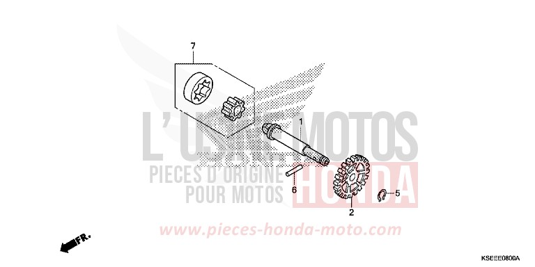 POMPE A HUILE de CRF150R "Grandes Roues" EXTREME RED (R292) de 2013